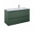Skříňka pod umyvadlo Elita Split, 120cm, pravé, 3 zásuvky, forest green matnáný