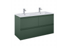 Skříňka pod umyvadlo Elita Split, 120cm, 3 zásuvky, forest green matnáný