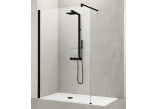 Sprchový kout druhu walk-in přístěnná Novellini Kuadra H 117-120 cm, profil chrom, čiré sklo