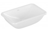 Zápustné umyvadlo Villeroy & Boch Architectura, 60x45cm, přepad, otvor na baterii, CeramicPlus, Weiss Alpin