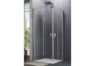 Dveře Huppe Design Pure křídlové skládací, szer. 100 cm, wys. 200 cm, připevnění levé, čiré sklo, stříbrný lesklý profil