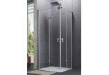 Dveře Huppe Design Pure křídlové skládací, szer. 80 cm, wys. 200 cm, Black Edition, čiré sklo z Anti Plaque