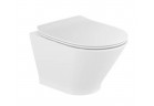 Závěsné wc Roca Gap Round Compacto Rimless 48 cm Supraglaze - bílá