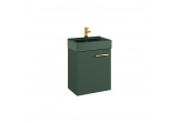 Set závěsná skříňka s umyvadlem Elita Tiny, 45cm, 1 dvířka, forest green matnáný