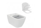 Mísa WC Ideal Standard I Life B Rimless, 54x35,5cm závěsná bez splachovacího okruhu bílá + sedátko Ideal Standard Slim, pomalu sklápěcí 