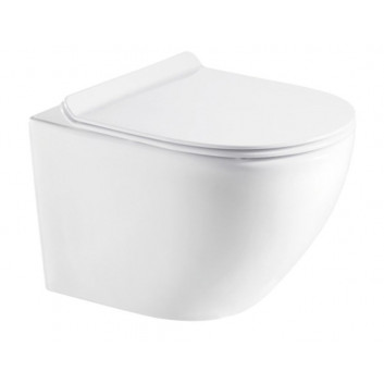 Závěsné wc WC Oltens Hamnes PureRim, 52x35,5cm, povlak SmartClean, bílý