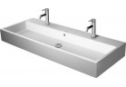 Umyvadlo nábytkové Duravit Vero Air, 120x47cm, z přepadem, 2 otwory na baterie, glazurowany spód, bílý