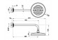 Termostatická baterie sprchová Gessi Venti20, 6-otvorová, podomítková, 5 jednoczesnych wyjść vody, chrom