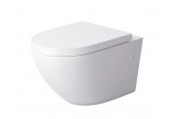Závěsné wc WC Massi, 48x36cm, bezkołnierzowa, se sedadlem s pozvolným sklápěním Duro Decos, bílý