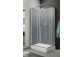 Sprchový kout Sanplast Classic II, KCKN/CLIIa-80-S sbW0Sr, 80x80cm, sklo transparentní, stříbrný profil lesklý