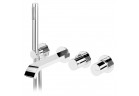 Vanová baterie 4otvorová Bruma Avalon, podomítková, 3 výstupy vody, výtokové rameno 210mm, sprchový set, chrom