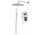 System sprchový Demm Shine, podomítkový, 2 výstupy vody, horní sprcha 20cm, chrom