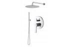 System sprchový Demm Drake, podomítkový, 2 výstupy vody, horní sprcha 30cm, chrom