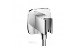 Kolanko Hansgrohe s připojením 1/2x1/2 cala, se zpětným ventilem - chrom