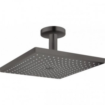 Horní sprcha Hansgrohe Raindance E 300 1jet, 30x30cm, stropní přípojka, černá matnáný