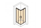 Čtvercový sprchový kout Huppe Aura dveře posuvné 80x80 cm, wys. 190 cm, stříbrný profil matnáný, čiré sklo