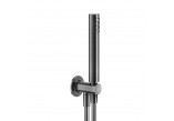 Sprchový set Gessi Inciso, sluchátko 1-funkční s hadicí 150 cm i przyłączm vody z zintegrowanym držákem - chrom