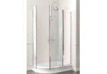 Sprchový kout Kerasan Retro 80x120 cm čtvrtkruhový asymetrické, levé, sklo čiré, profile hnědé
