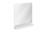 Zrcadlo proste Ravak 10° 650, s poličkou, bílé