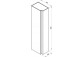 Skříňka boční sloupec Ravak SB 10°, 45cm, bílý
