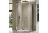 Čtvrtkruhový sprchový kout Sanswiss Top-Line S, 90cm, posuvné dveře, sklo čiré, bílý profil
