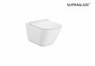 Roca GAP mísa WC podvěsná Rimless - bezkołnierzowa 54 cm bílá s povrchem Supraglaze