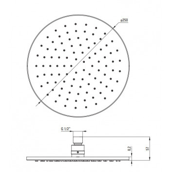 Sprchová hlava Deante Floks fi 300mm ocel- sanitbuy.pl