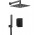 Sprchový set podomítkový Deante Box Nero termostatický s hlavovou sprchou 30 cm - nero (černá matnáný)