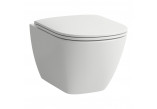 Mísa WC Laufen Pro A závěsná, 36 x 53 cm, Rimless se sedadlem s pozvolným sklápěním Slim - bílá