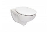 Mísa WC Roca Victoria závěsná 37 x 54 cm, bezkołnierzowa (Rimless) - bílá 