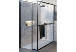 Sprchová zástěna druhu Walk-In Riho Lucid GD402 120x30x200 cm, volně stojící, sklo čiré s povrchem Riho Shield, profil černá matnáný