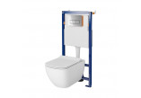 Souprava Cersanit modul podomítkový TECH LINE OPTI + mísa WC ZEN CleanOn + sedadlo s pozvolným sklápěním + Tlačítko OPTI B2 lesklý chrom