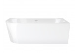Rohová vana pro předstěnovou montáž Corsan INTERO pravá 160 cm z wykończeniem bílým - bílá