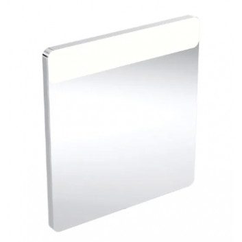 Geberit Option Square Osvětlené zrcadlo, B40cm, H80cm, T3.2cm, svítidlo nahoře, Hliník szczotkowane