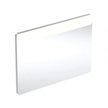 Geberit Option Square Osvětlené zrcadlo, B70cm, H65cm, T3.2cm, svítidlo nahoře, Hliník szczotkowane