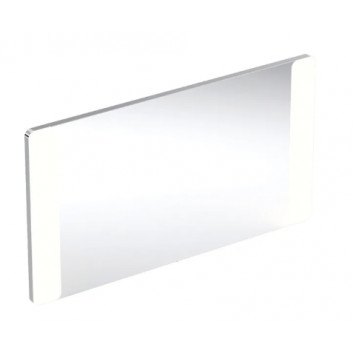 Geberit Option Square Osvětlené zrcadlo, B90cm, H65cm, T3.2cm, svítidlo nahoře, Hliník szczotkowane