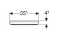 Geberit Smyle Square Klozetové sedátko, připevnění z góry, zachodząca poklop sedátka klozetovou, slim design