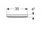 Geberit Smyle Square Klozetové sedátko, připevnění z góry, wolne opadanie, z widocznym siedziskiem, slim design
