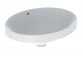 Geberit Variform Zápustné umyvadlo, kulatá, s poličkou, D48cm, H17.8cm, bez přepadu, s otvorem pro baterii