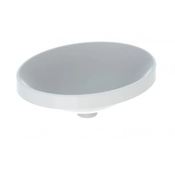 Geberit Variform Zápustné umyvadlo, oválný, B50cm, H17.8cm, T40cm, z přepadem, bez otvoru pro baterii