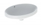 Geberit Variform Zápustné umyvadlo, oválný, B50cm, H17.8cm, T40cm, bez přepadu, bez otvoru pro baterii