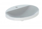 Geberit Variform Zápustné umyvadlo, oválný, 60cm, bez přepadu, s otvorem pro baterii