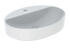 Geberit Variform Umyvadlo na postavení na desku, oválný, 60cm, bez přepadu, s otvorem pro baterii