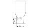 Geberit Selnova Stojící mísa WC do spłuczki nasadzanej, s hlubokým splachováním, B35.5cm, H40cm, T66cm, částečně skryté mocowania, odtok univerzální, Rimfree