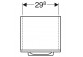 Geberit Selnova Square Skříňka boční, B33cm, H85cm, T29.7cm, z jednymi drzwiami, bílý