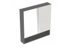 Geberit Selnova Square Zrcadlová skříňka, 58.8x85x17.5cm, z dwojgiem dveře, lava