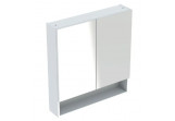 Geberit Selnova Square Zrcadlová skříňka, 78.8x85x17.5cm, z dwojgiem dveře, bílý