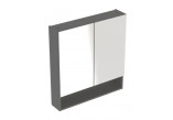 Geberit Selnova Square Zrcadlová skříňka, B78.8cm, H85cm, T17.5cm, z dwojgiem dveře, bílý