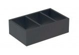 Geberit Smyle Square Wkład do szuflady, podział ve tvaru litery H, do szuflady dolnej, B32.3cm, H9.8cm, T20cm, lava