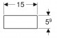 Geberit Smyle Square Wkład do szuflady, podział ve tvaru litery H, do szuflady górnej, B32.3cm, H5.9cm, T15cm, lava